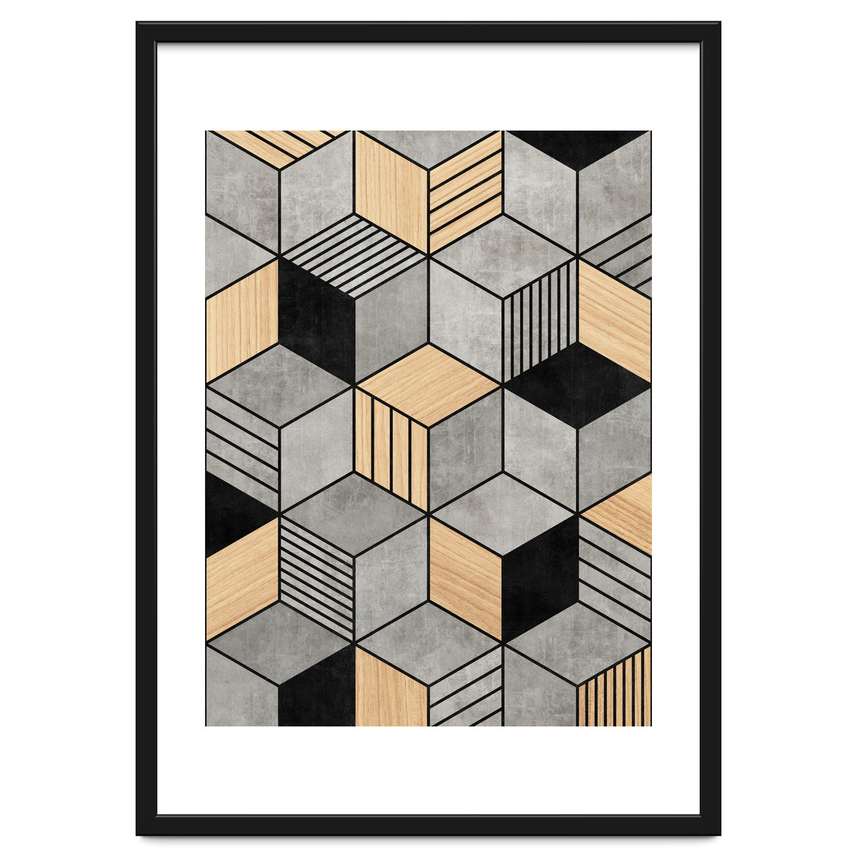 Concrete and Wood Cubes 2