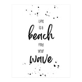 Life is a beach. Find your wave. (Print Only) thumbnail