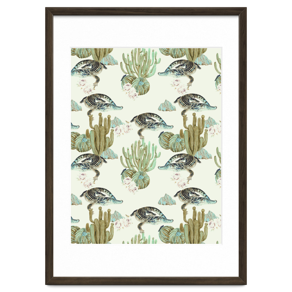 Crocodile pattern on the cactus