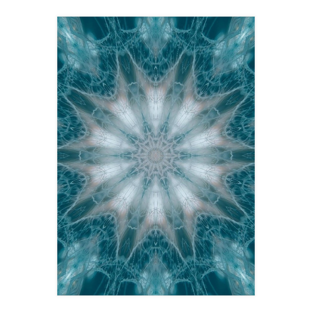 Mandala - Green, White, Rose (Print Only)