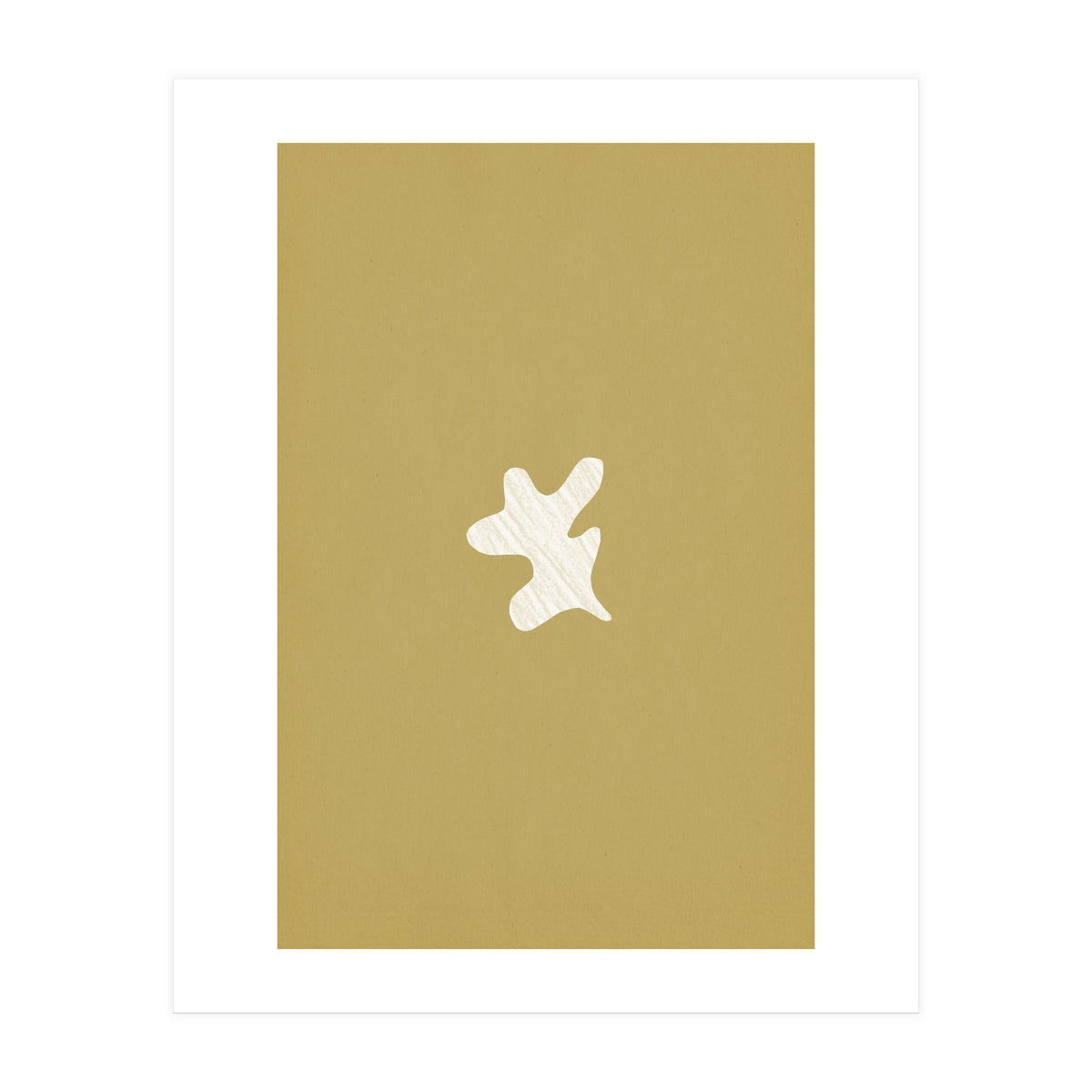 Olive green Matisse inspired shape (Print Only)