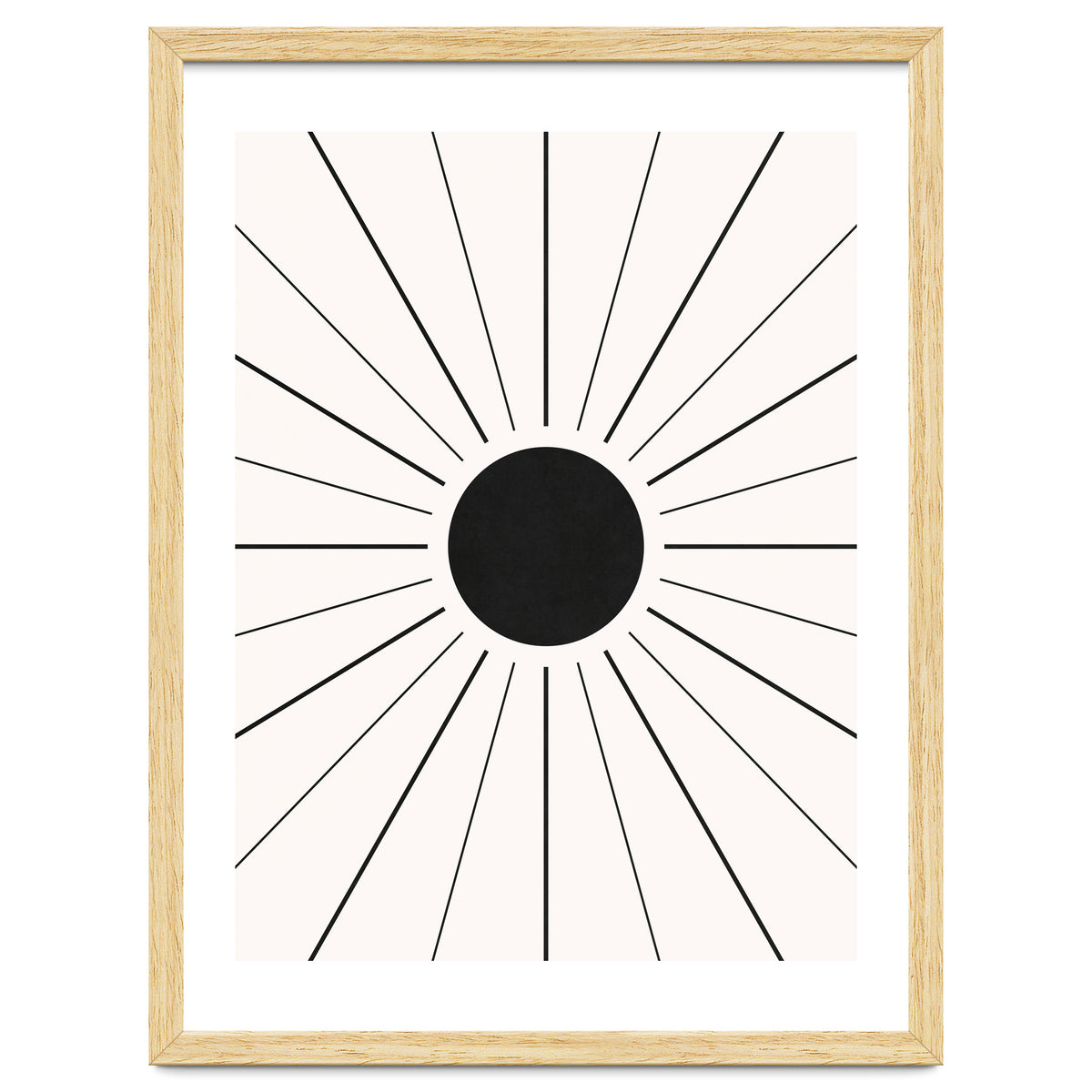 SUN IN LINES - BLACK