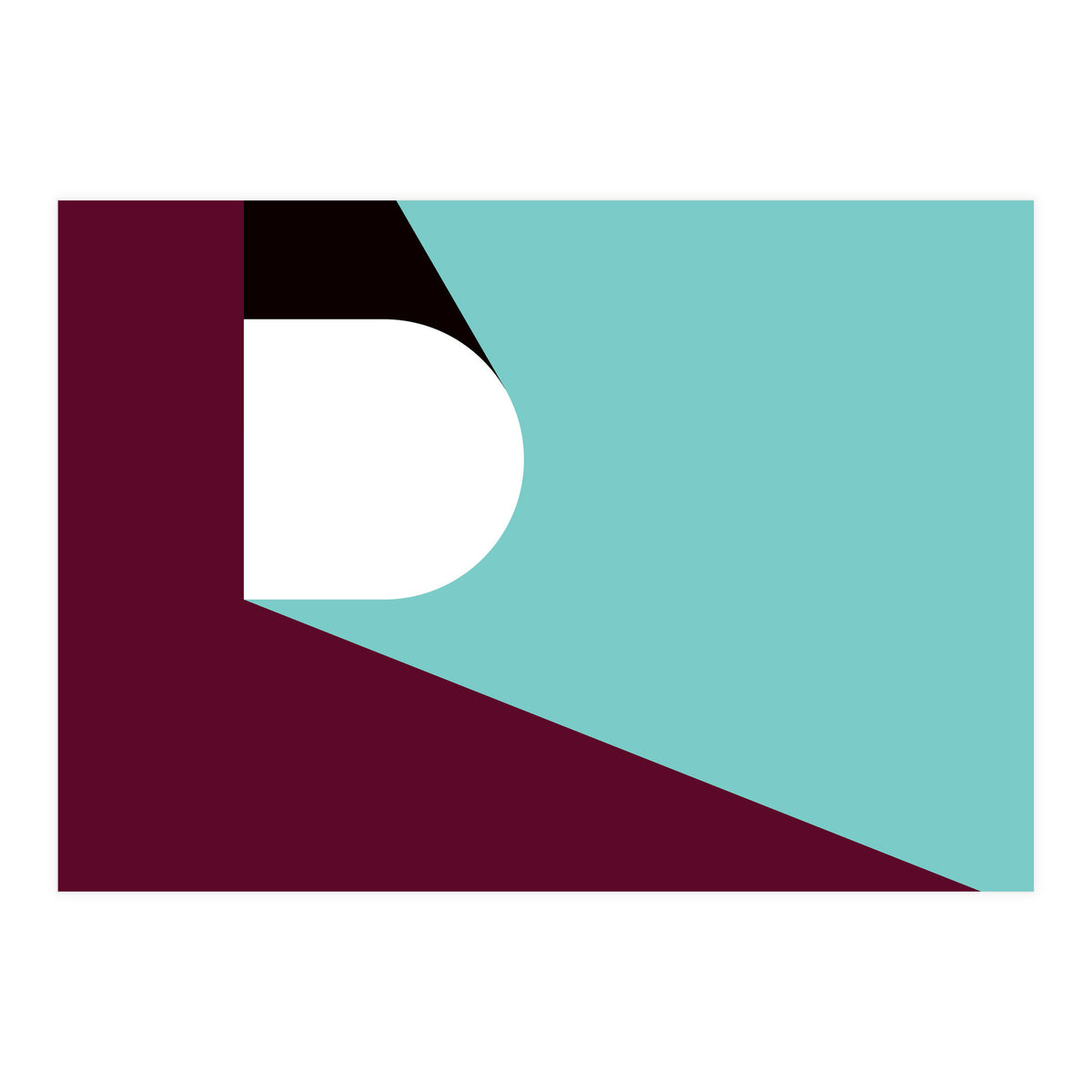 Geometric Shapes No. 82 - purple & teal (Print Only)