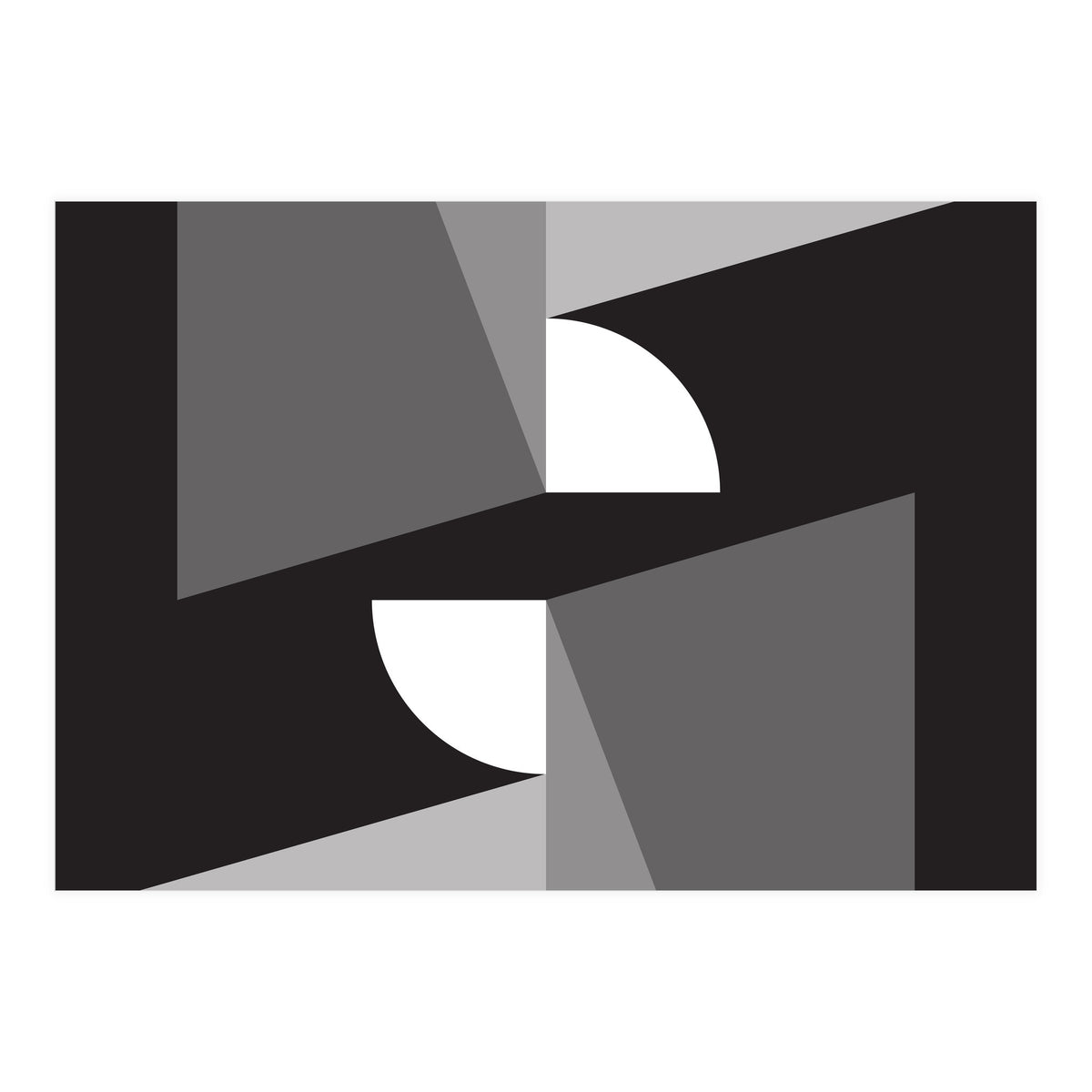 Geometric Shapes No. 11 - monochrome (Print Only)