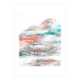 The Snow Mountain, Abstract Nature Digital Painting, Scandinavian Landscape Winter Travel (Print Only) thumbnail