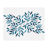 Teal Branches And Dots (Print Only) thumbnail