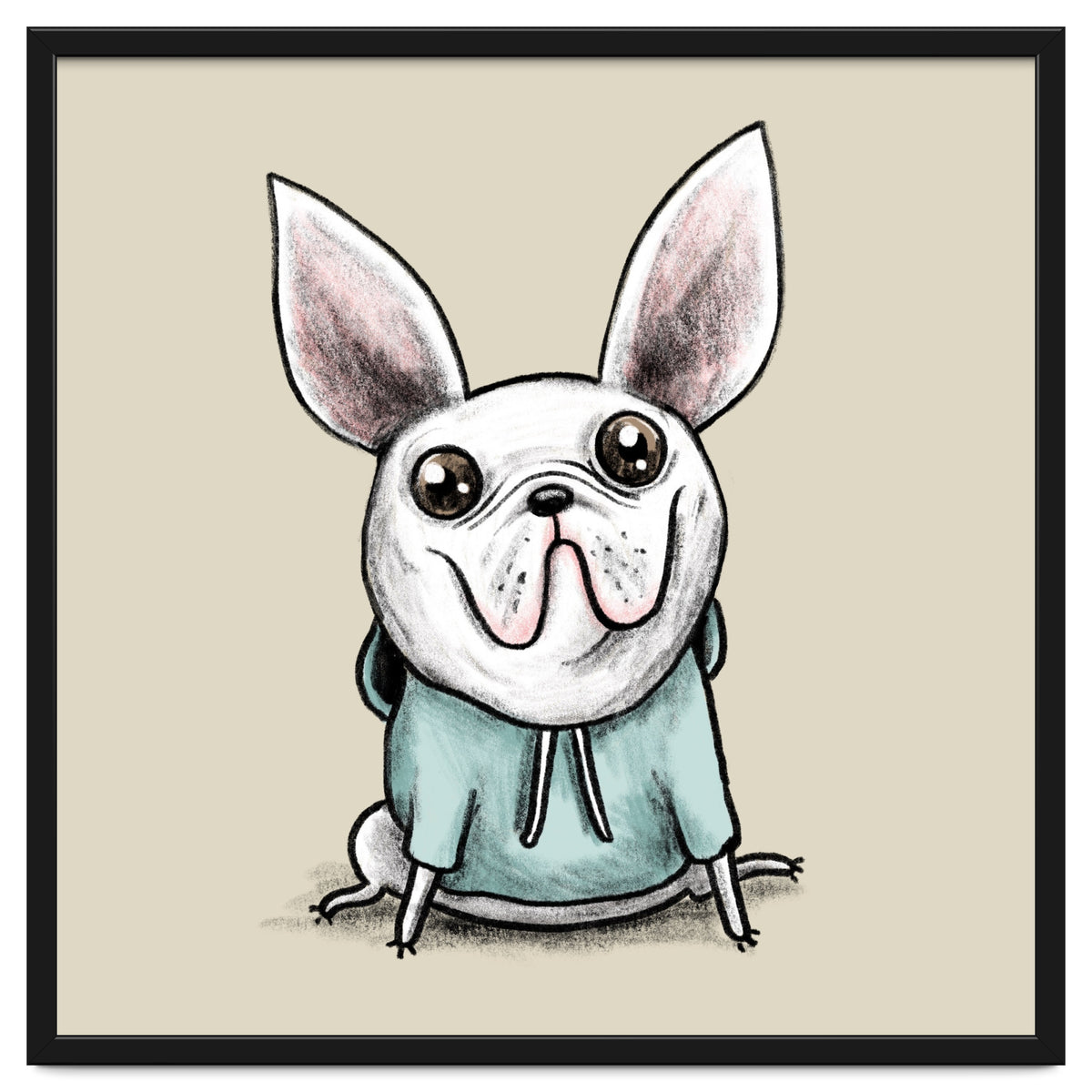 French Bulldog in a Hoodie