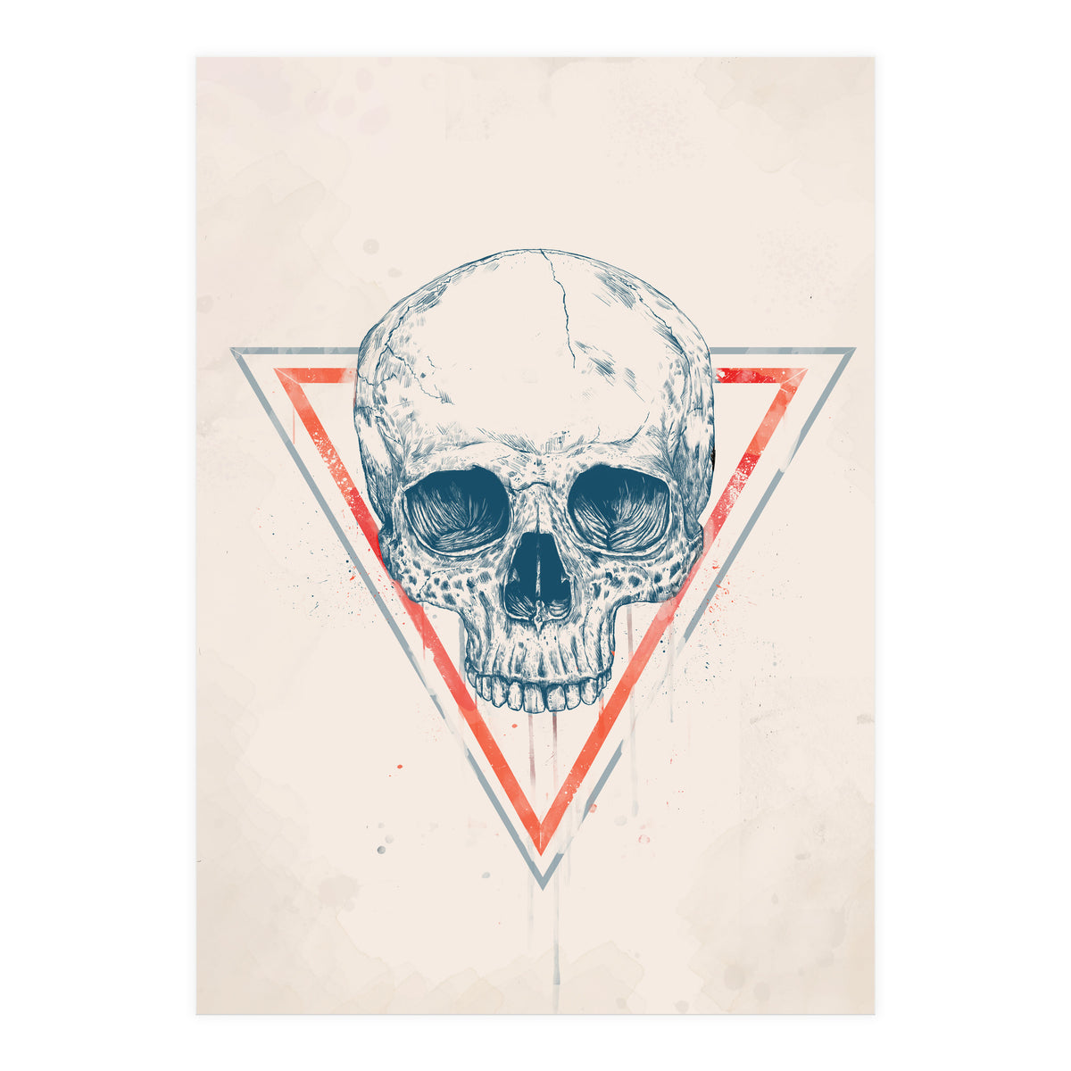 Skull In Triangles Ii (Print Only)