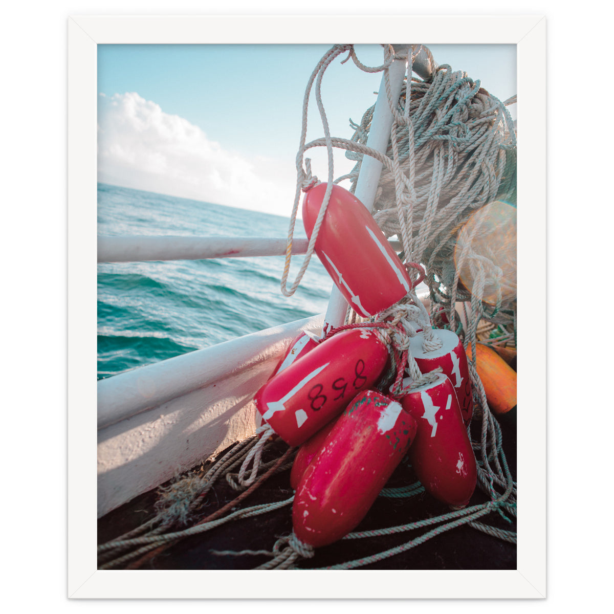 Buoys on a fishing boat