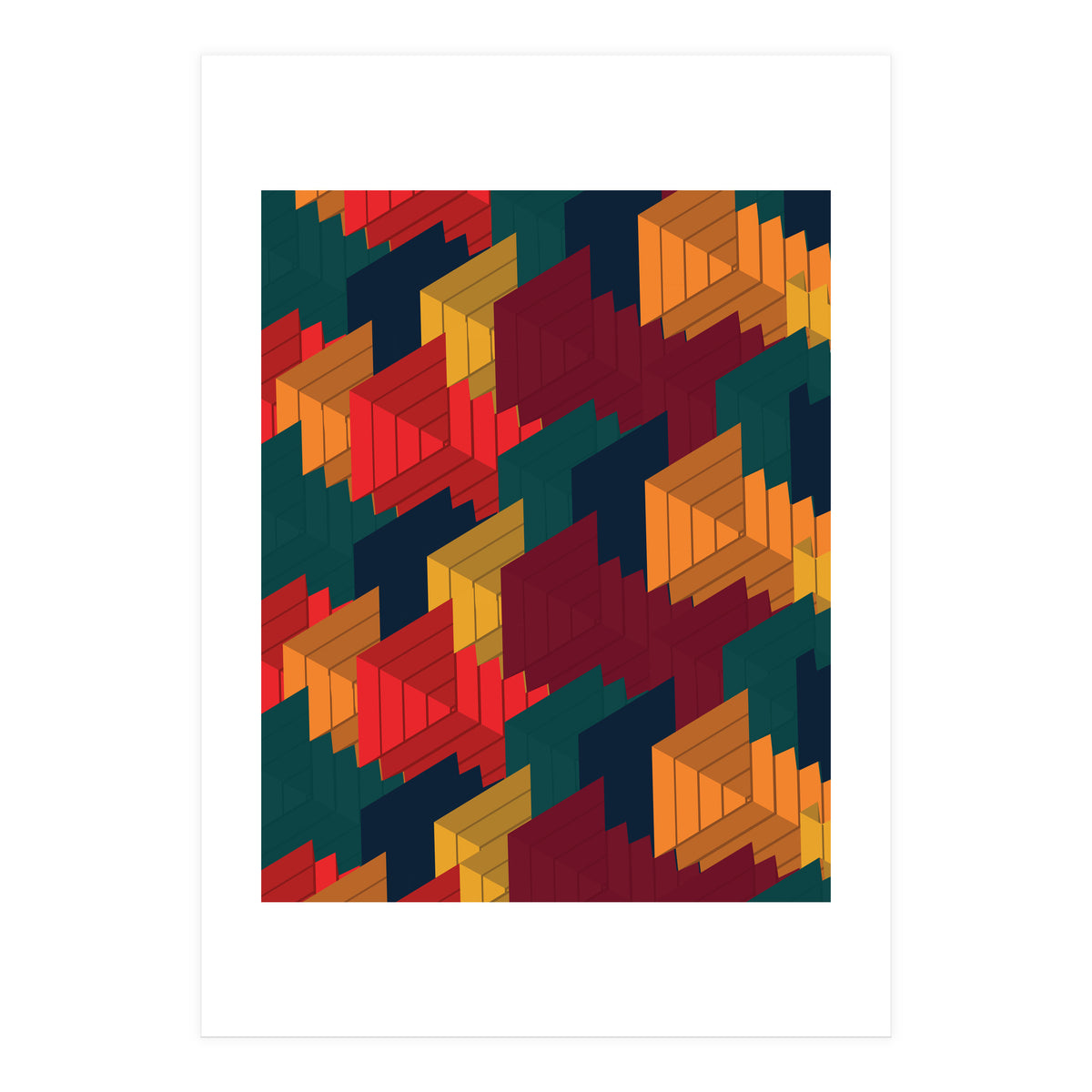3D X Cube Autumn (Print Only)