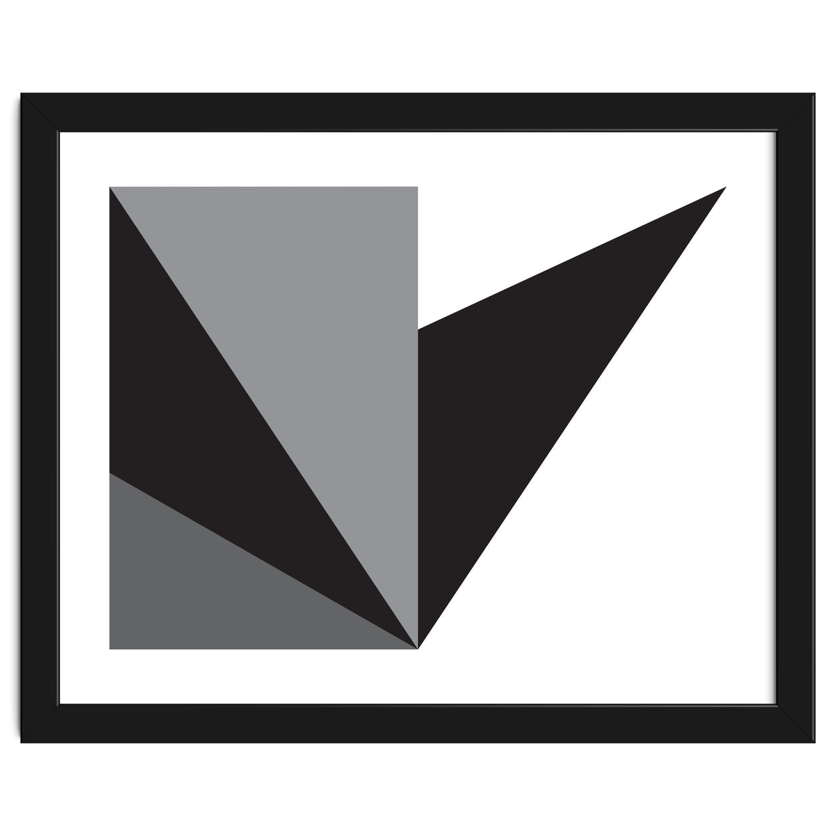 Geometric Shapes No. 76 - black, white & grey