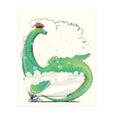 Loch Ness Monster in the Bath, Funny Bathroom Humour (Print Only) thumbnail