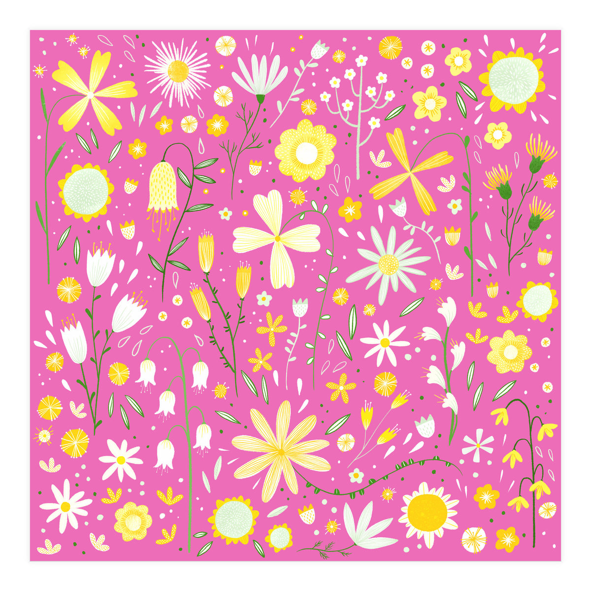 Fresh Flowers Pink (Print Only)
