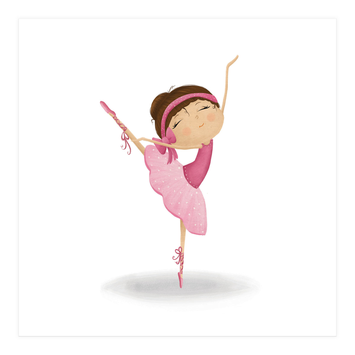 Adorable Ballerina Nursery Print (Print Only)
