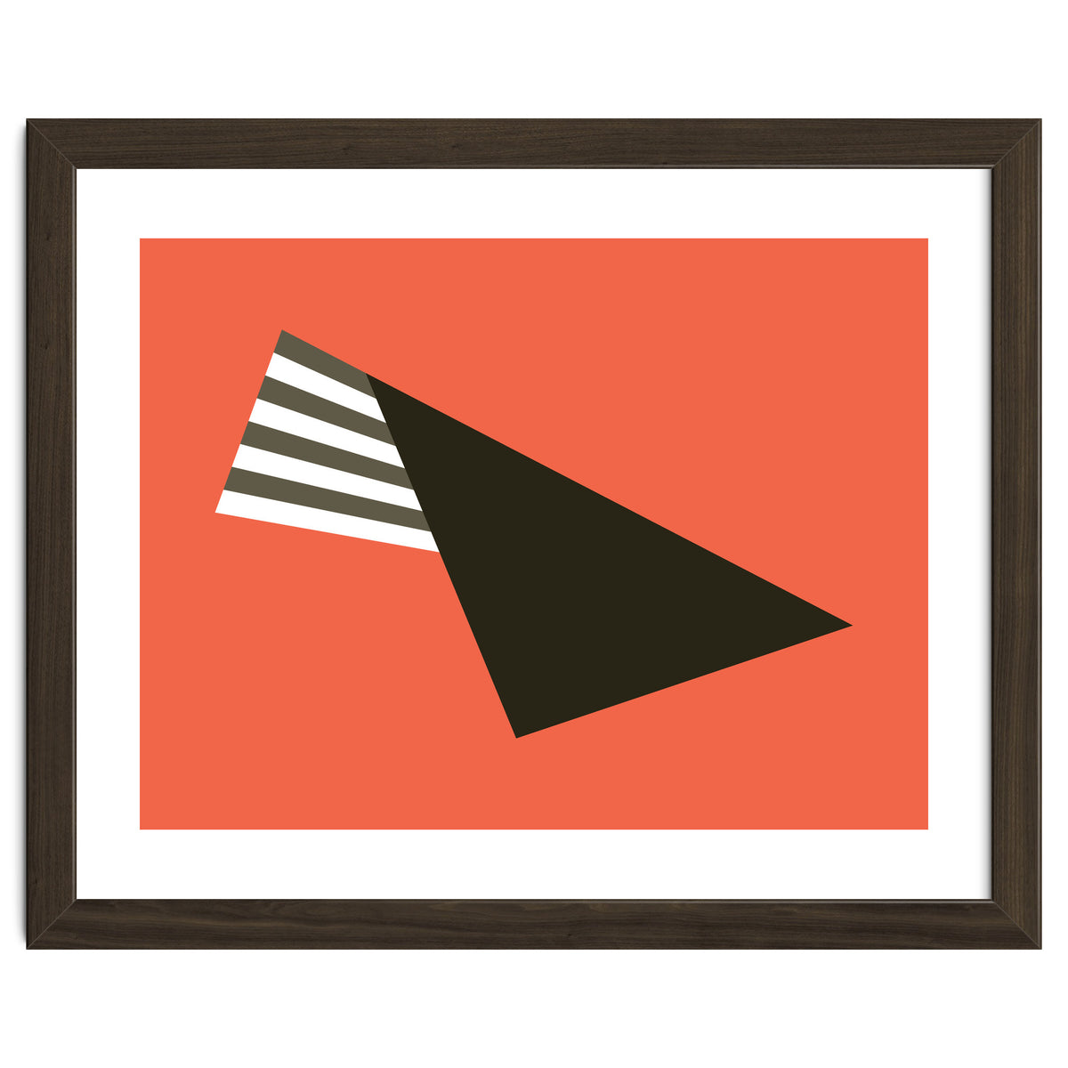 Geometric Shapes No. 75 - pink & stripes