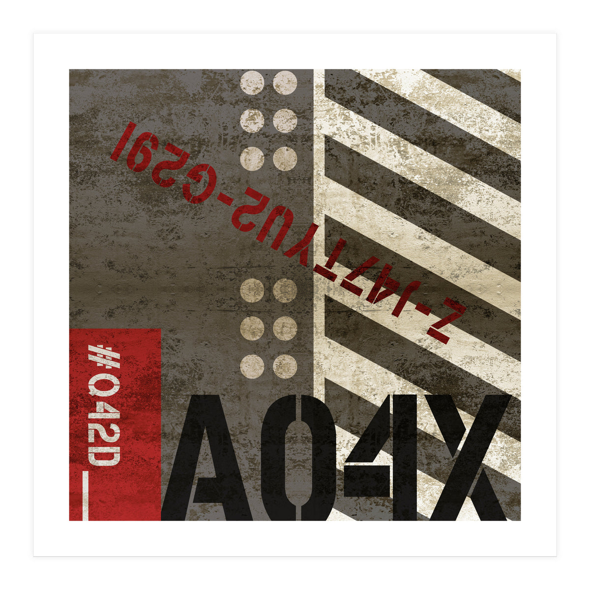 Abstract Industrial Grey Stripes (Print Only)