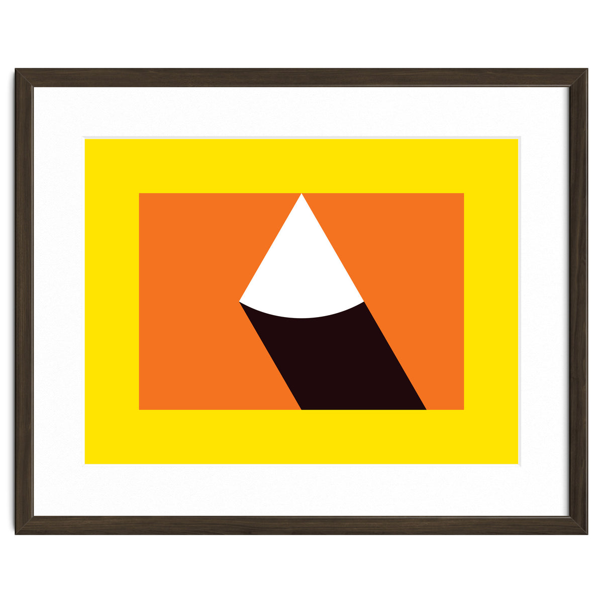 Geometric Shapes No. 47 - orange, black & yellow