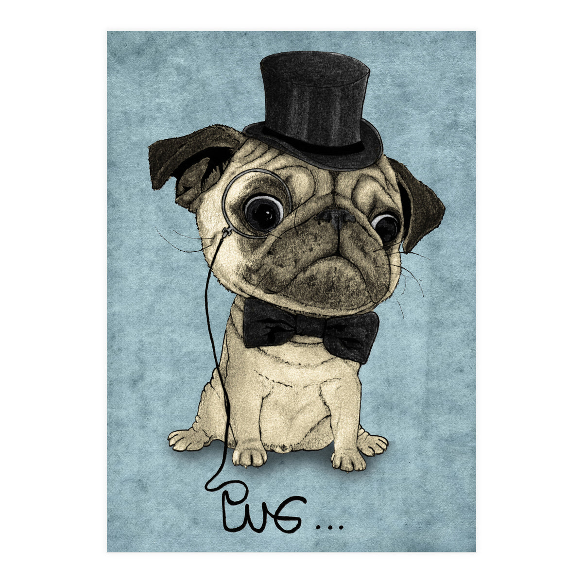 Pug, Gentle Pug (Print Only)