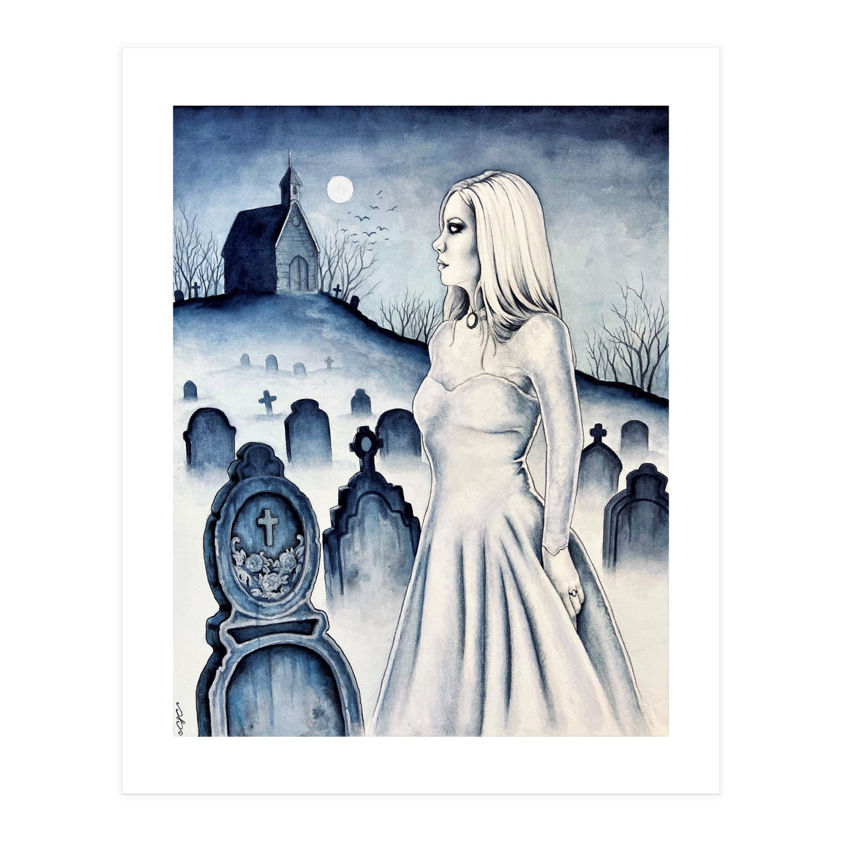 The Lady In White (Print Only)