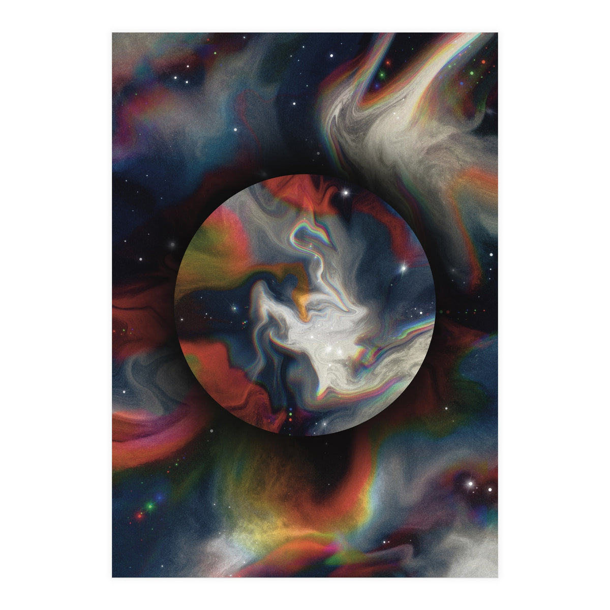 Planet Space Marble Black Hole  (Print Only)