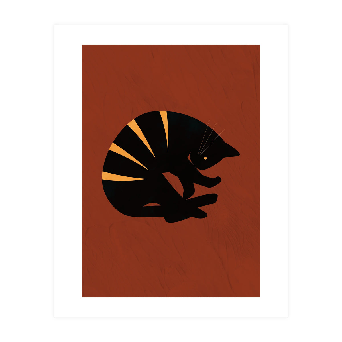 Black Cat Modern Terracotta (Print Only)