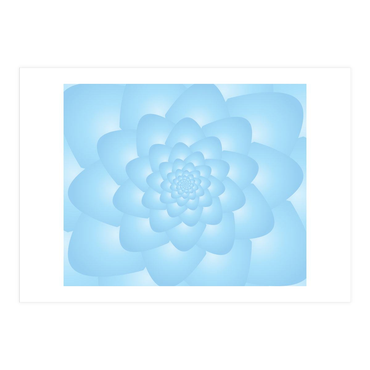 Pastel Colors Flower Pattern Set Blue (Print Only)