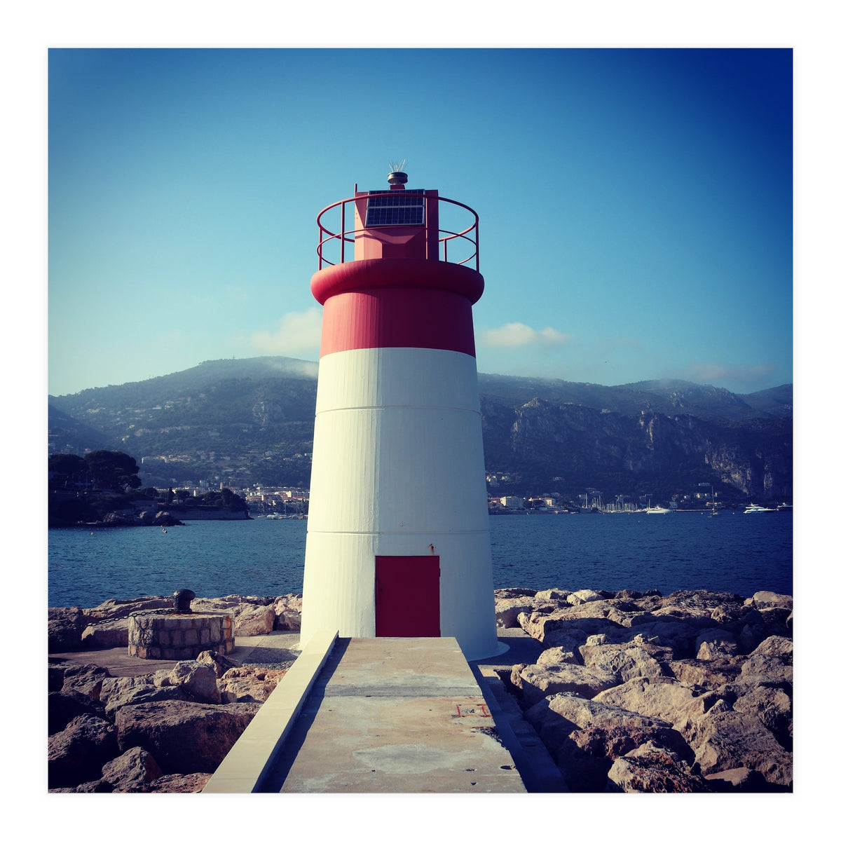 Red and white lighthouse (Print Only)