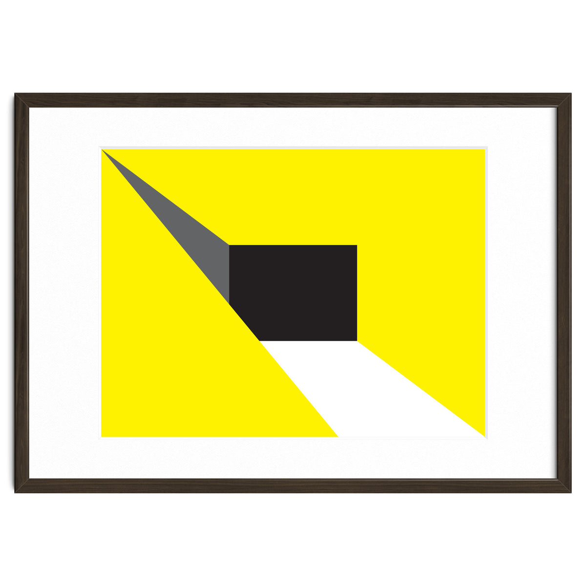 Geometric Shapes No. 20 - yellow, black & grey