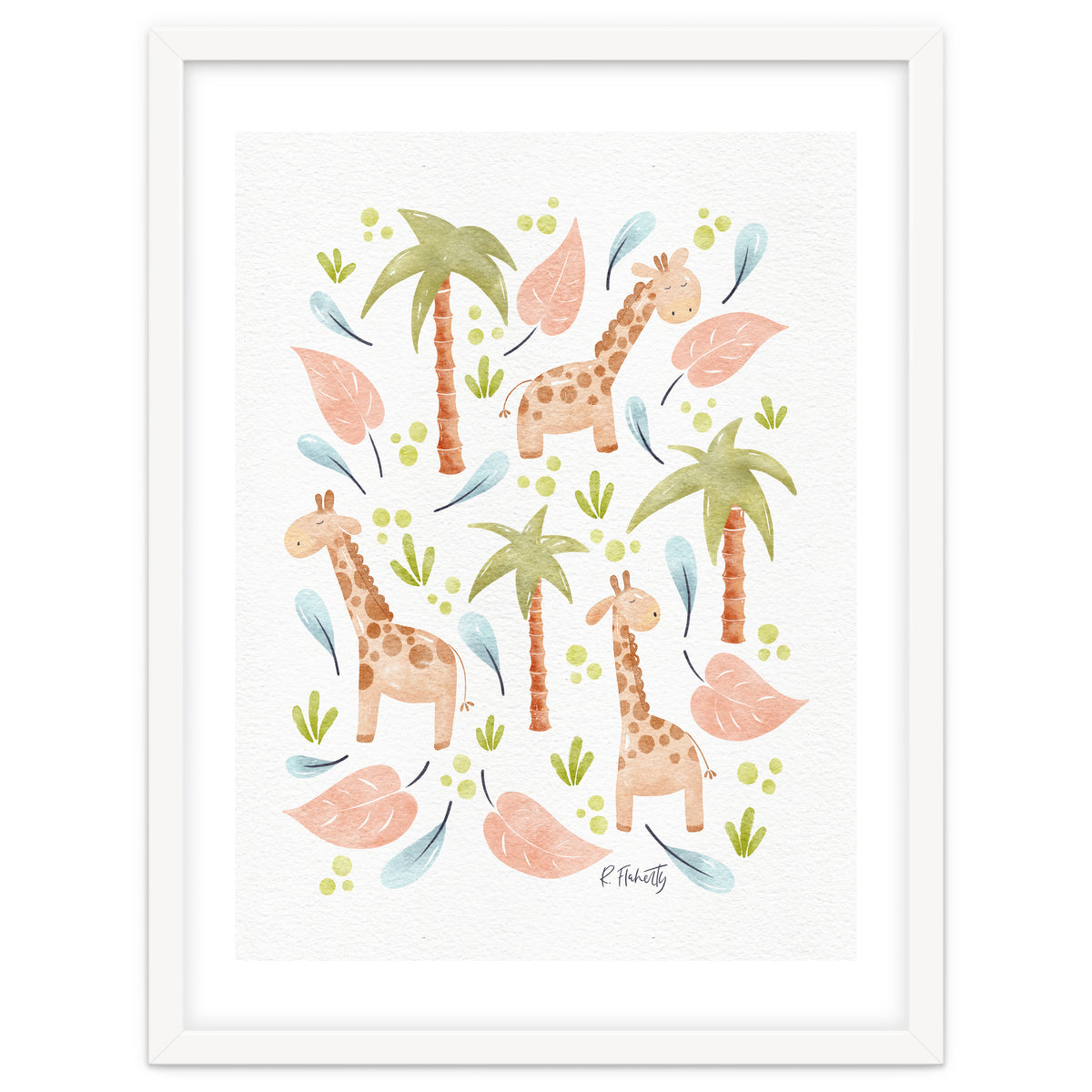 Jungle Giraffes | Pastel
