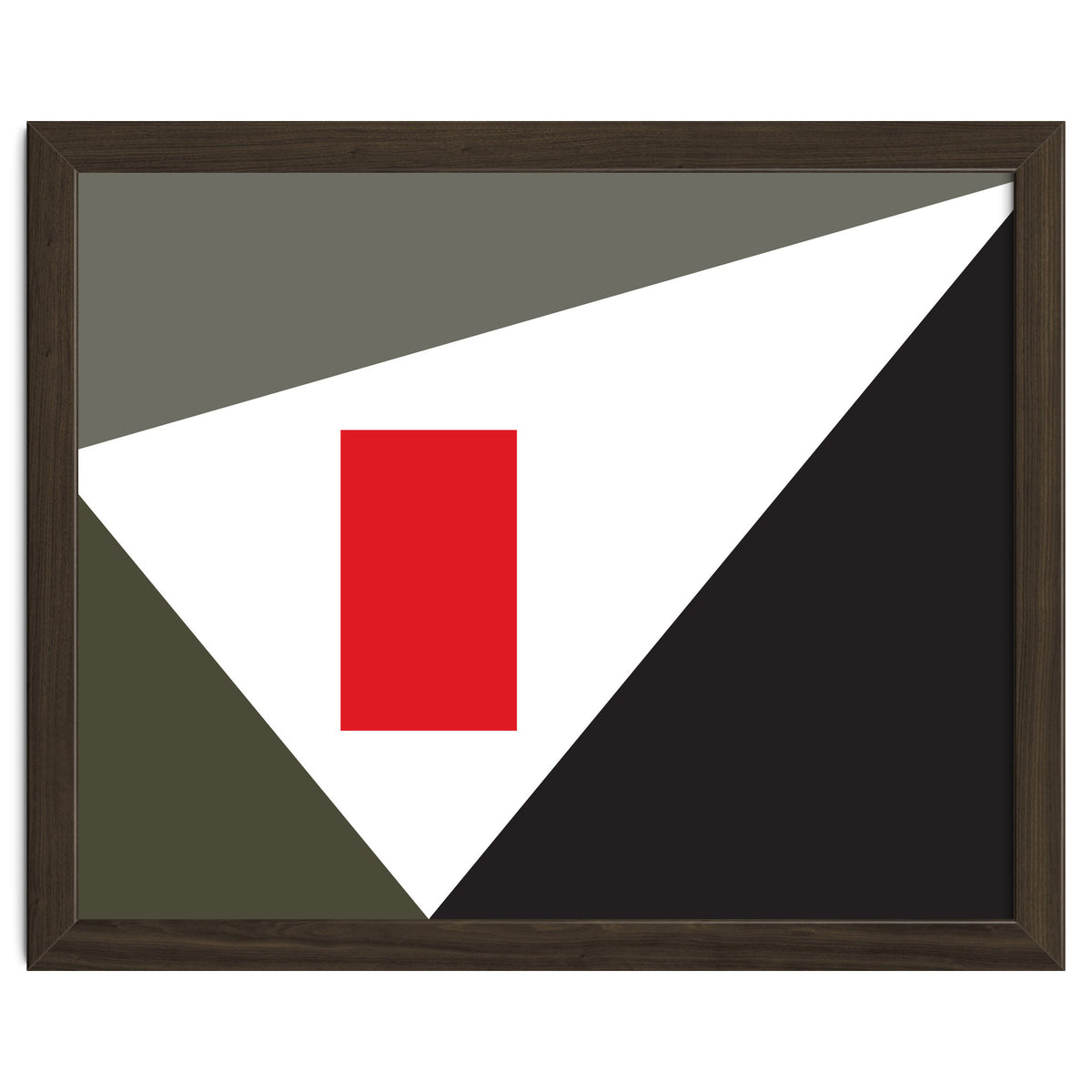 Geometric Shapes No. 86 - grey & red