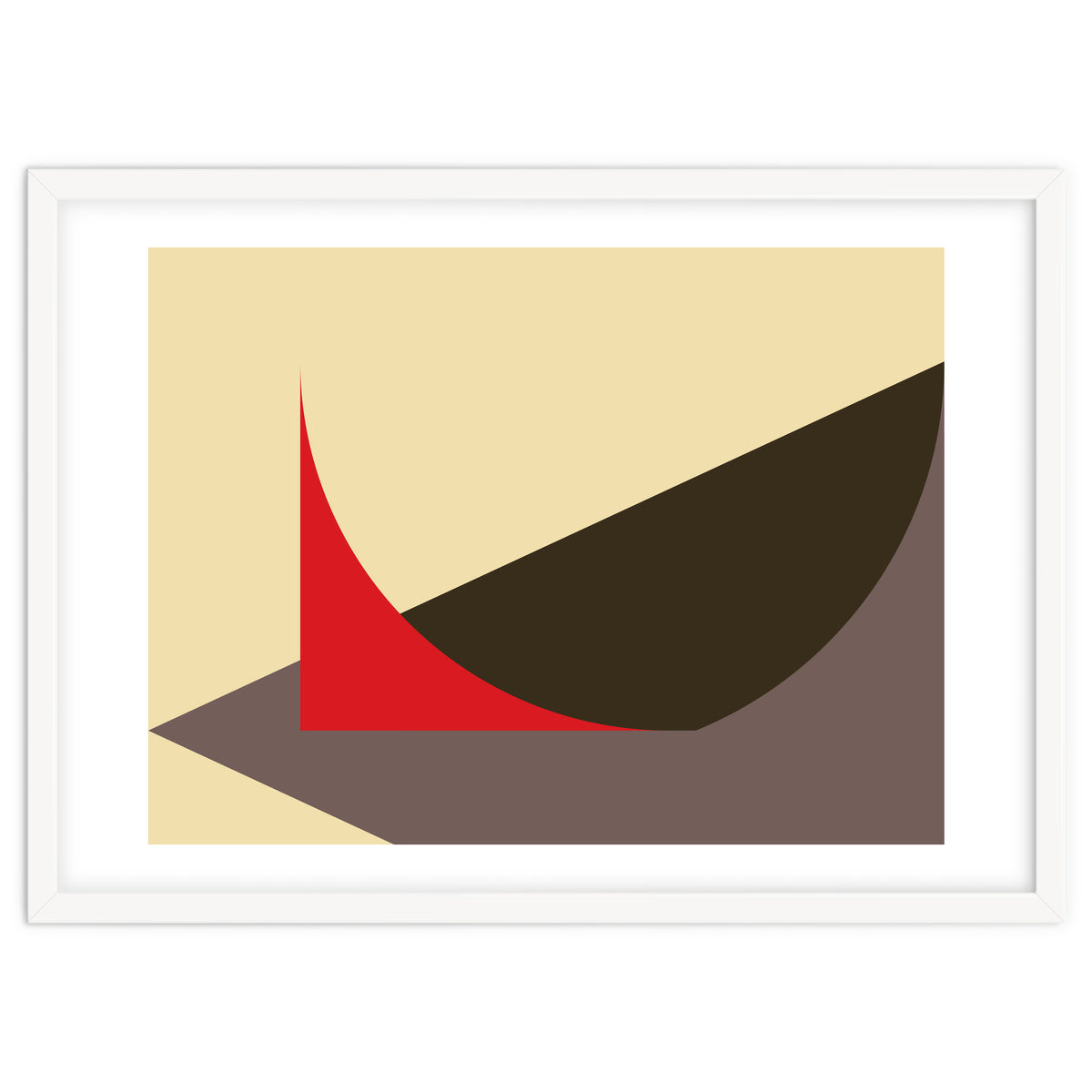Geometric Shapes No. 6 - brown, beige & red