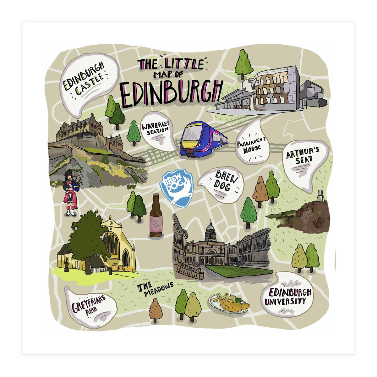 The Little Map of Edinburgh (Print Only)