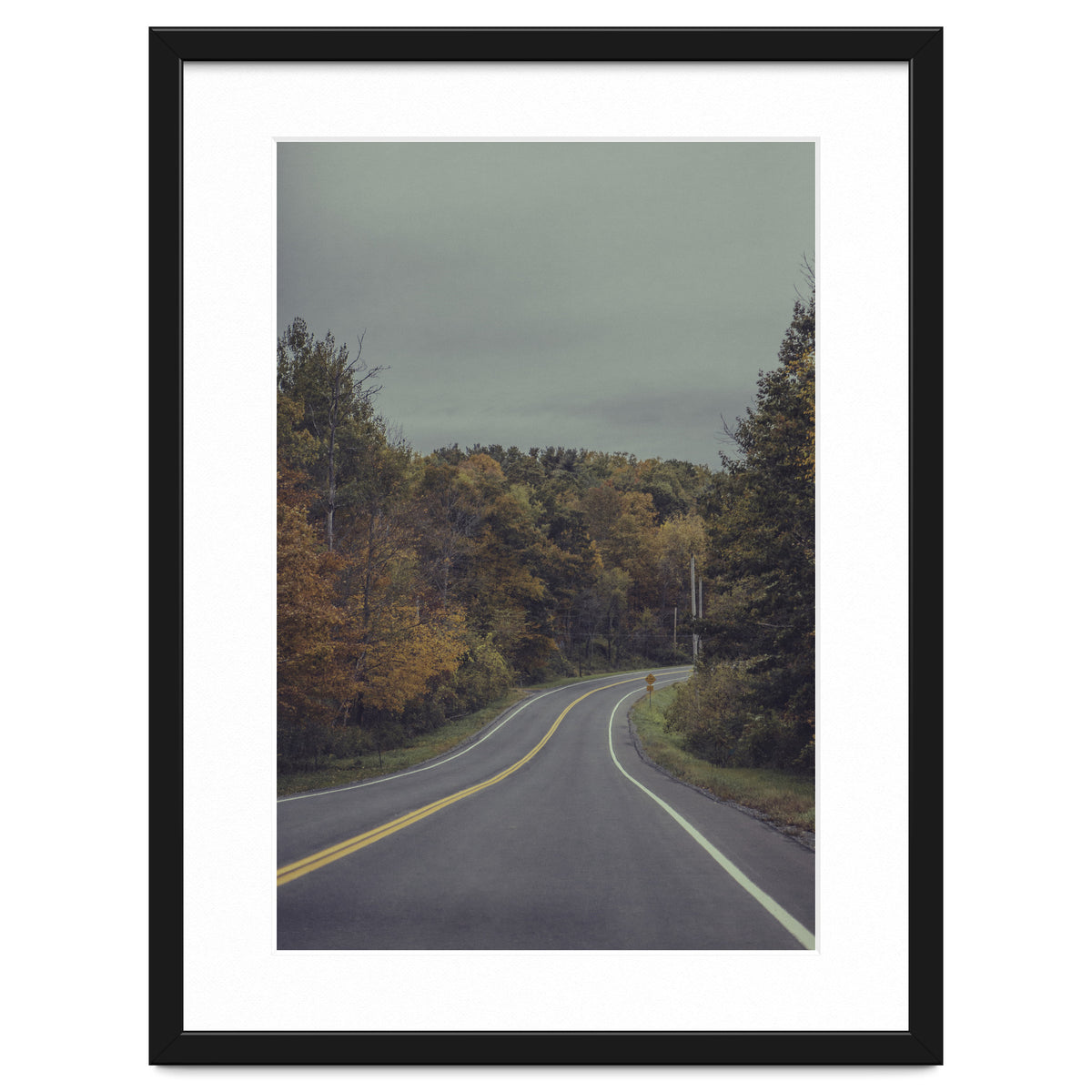 Fall Road in Upstate New York