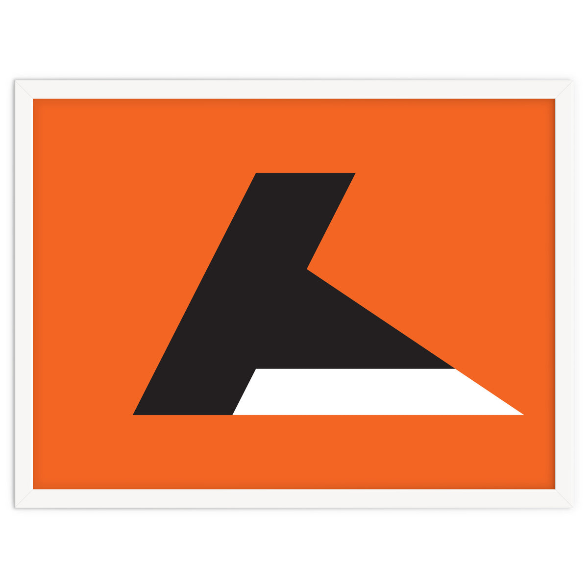 Geometric Shapes No. 79 - orange & black