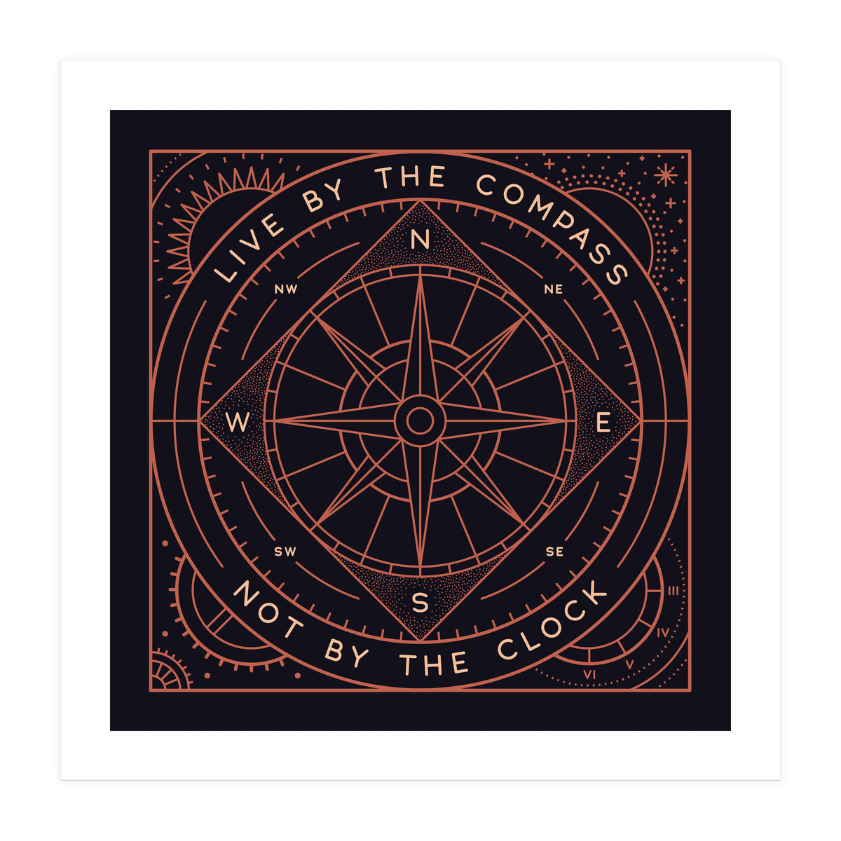 Live By The Compass (Print Only)