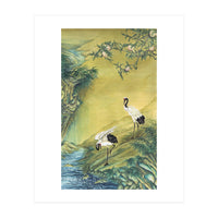 Cranes Under A Peach Tree (Print Only)