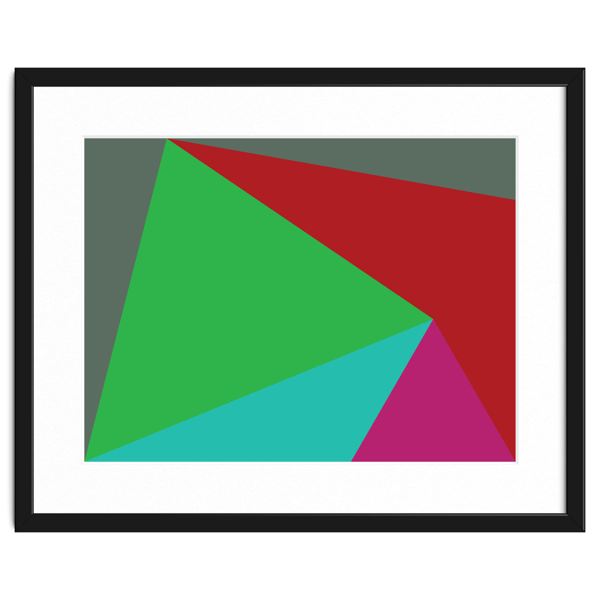 Geometric Shapes No. 19 -  green, magenta & blue
