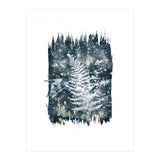 Indigo Blue Botanical Leaves No. 11 (Print Only) thumbnail