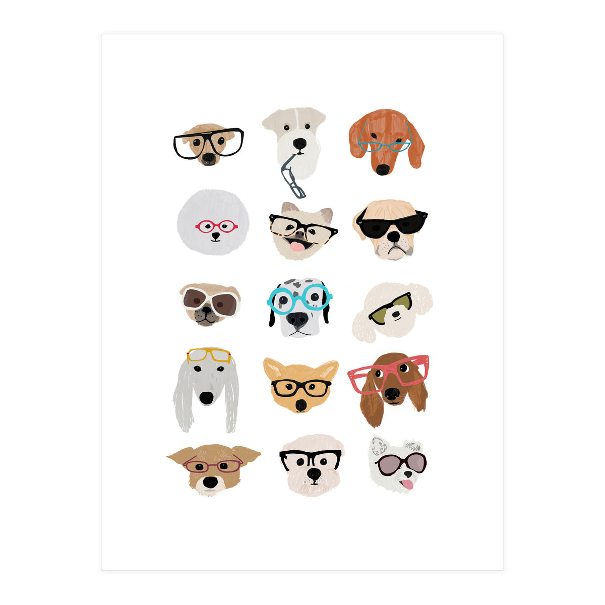 Dogs in Glasses (Print Only)