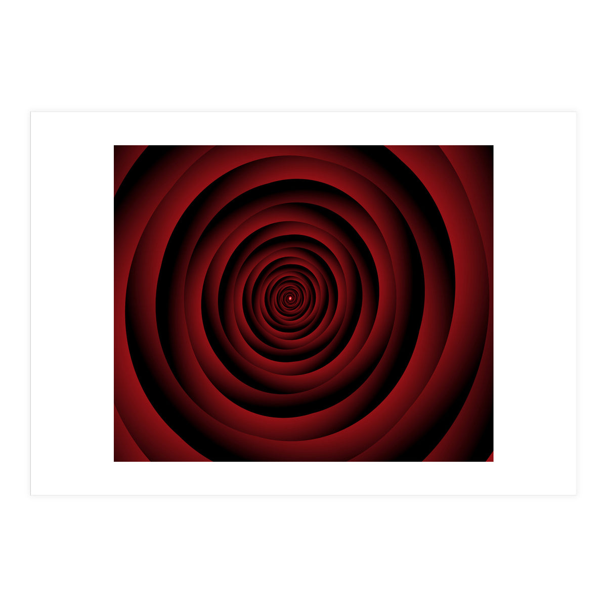 Abstract Concentric Spiral Circles (Print Only)