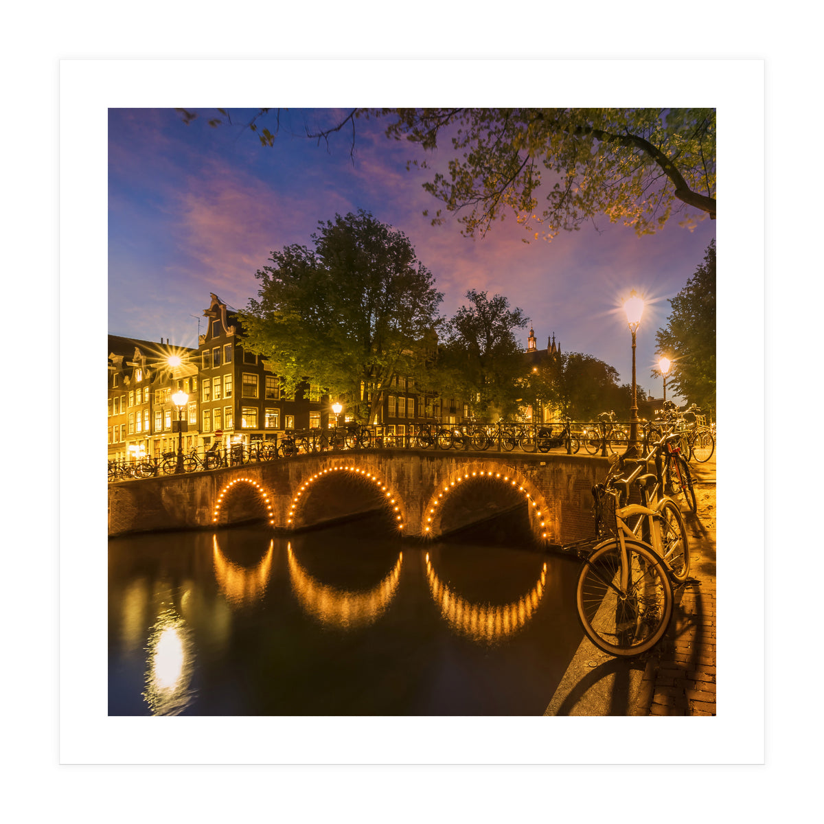 AMSTERDAM Idyllic nightscape from Keizersgracht  (Print Only)
