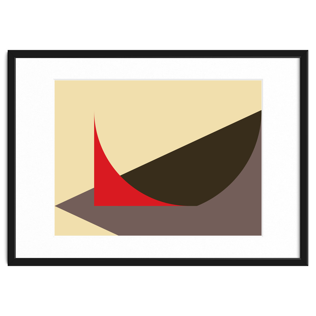 Geometric Shapes No. 6 - brown, beige & red