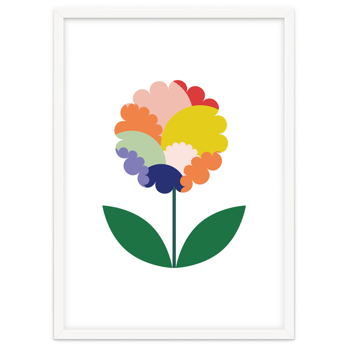 happy colorful flower