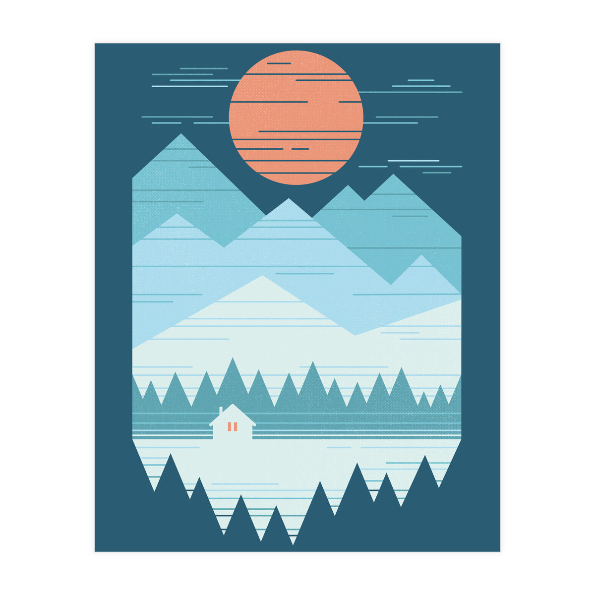 Cabin In The Snow (Print Only)