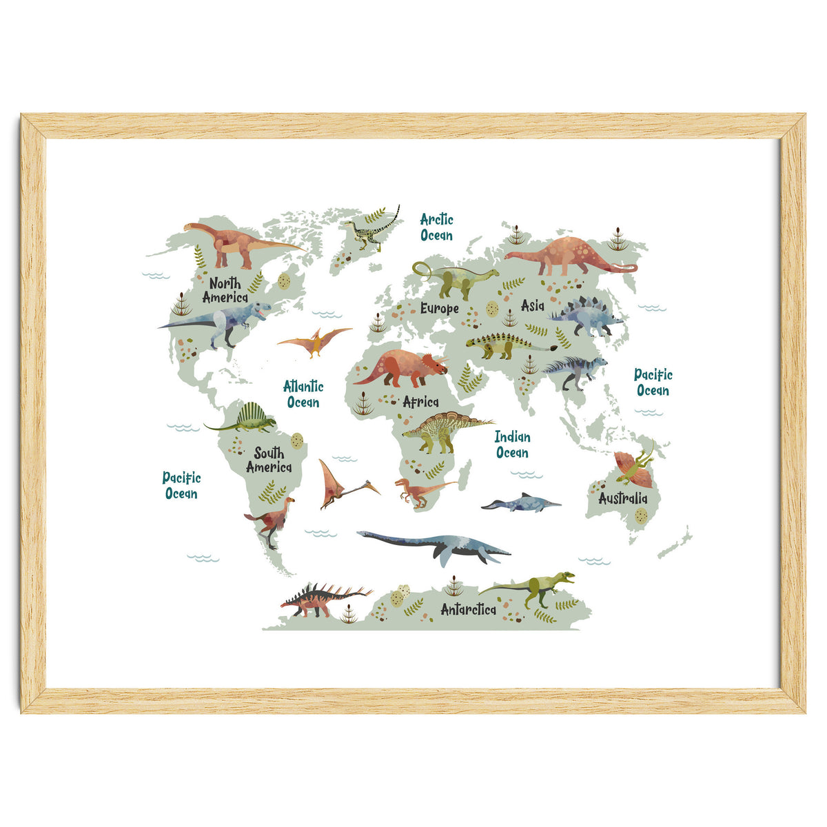 Dinosaur World Map