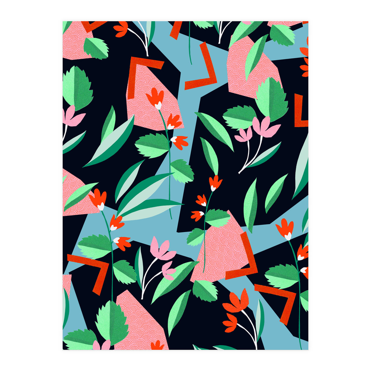 geometric flower (Print Only)