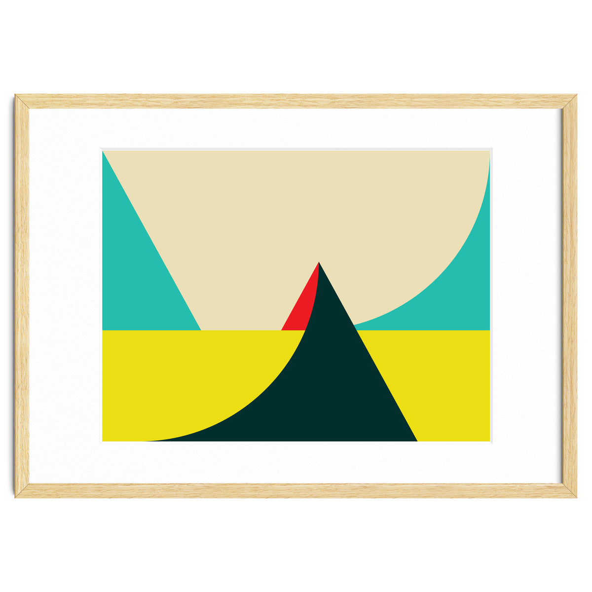 Geometric shapes No. 7 - yellow, turquoise, green & red