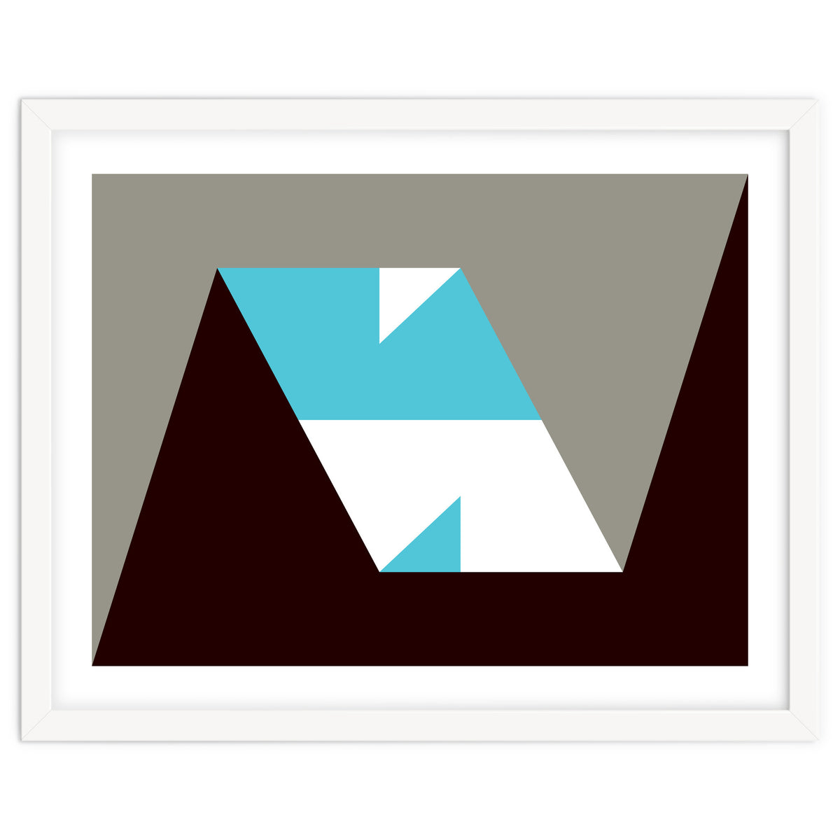 Geometric Shapes No. 48 - grey & blue