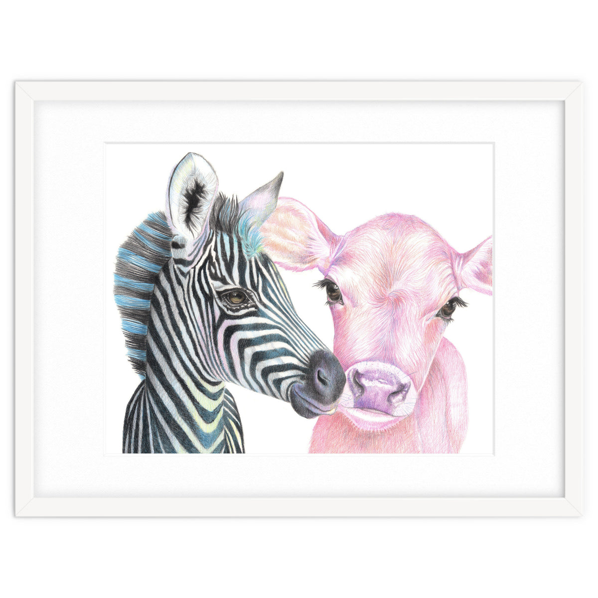 Zebra and Cow