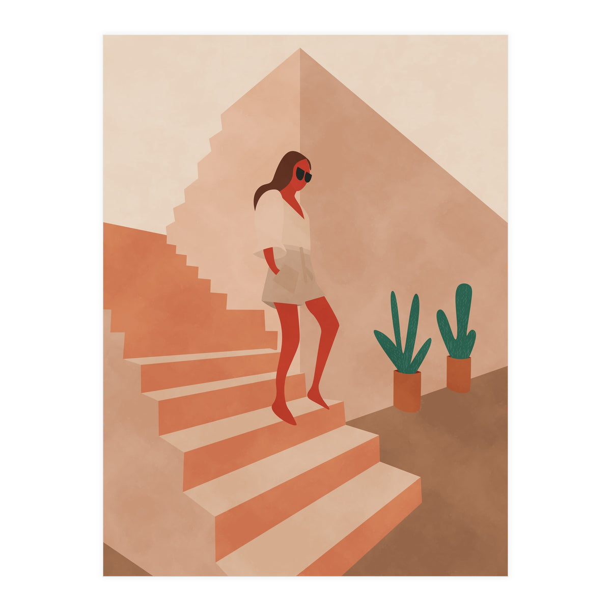 Abstract Tropical Boho Woman (Print Only)